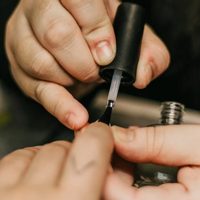 Illustrative photo of acrylic nail application