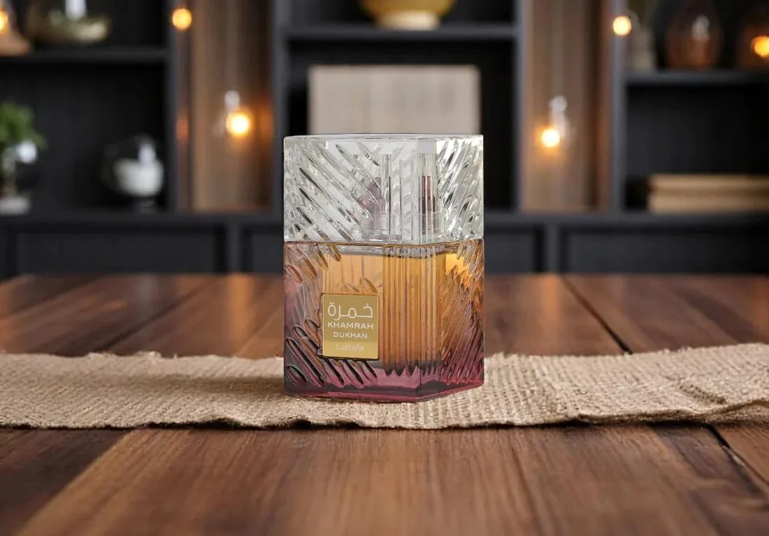 Amber perfume close up